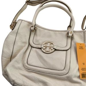 Tory Burch Amanda Classic Hobo Vanilla Cream